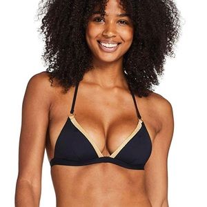 Vitamin A Women's Stardust Metallic Stardust Halter Triangle Bikini Top. NWT